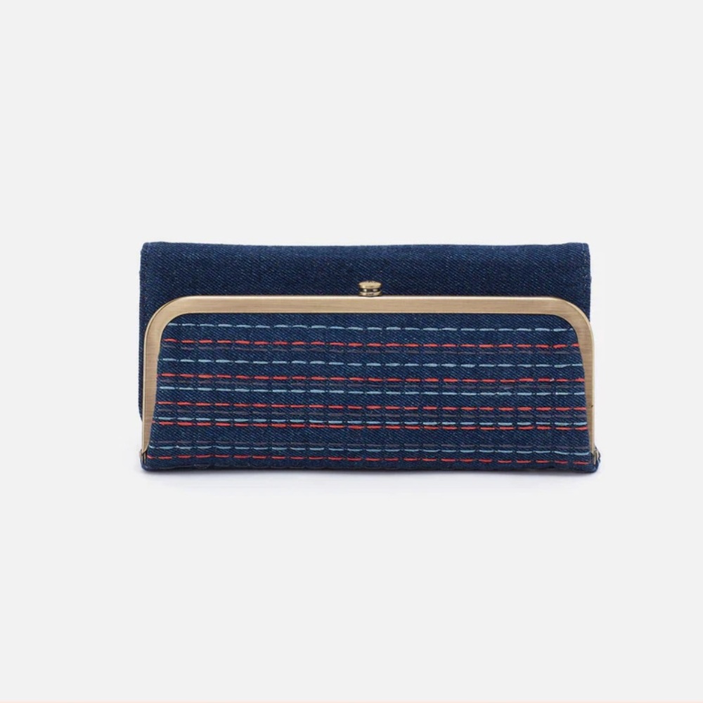 NWT HOBO Rachel Continental Wallet Dark Denim
